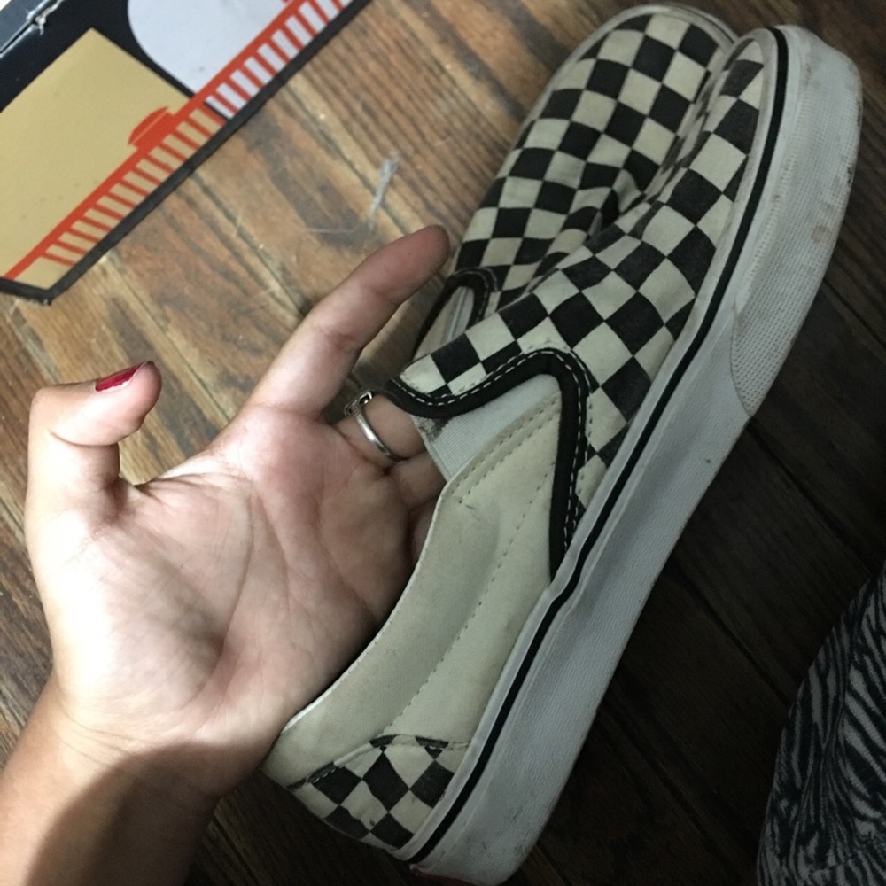 Black and white checkered vans